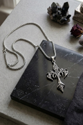 Cyber Flame Cross Pendant